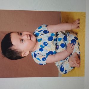 Tea Collection Baby 3-6M Blueberry Romper Outfit Onesie Blue Long Pants